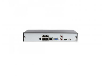 Видеорегистратор Dahua, IP 4-х канальный с поддержкой разрешения 4К и с 4 POE портами (DHI-NVR2104HS-P-4KS2)